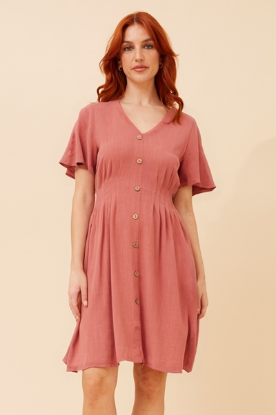 LAIKYN LINEN BLEND DRESS