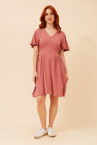 LAIKYN LINEN BLEND DRESS