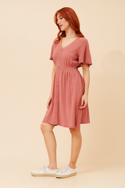 LAIKYN LINEN BLEND DRESS