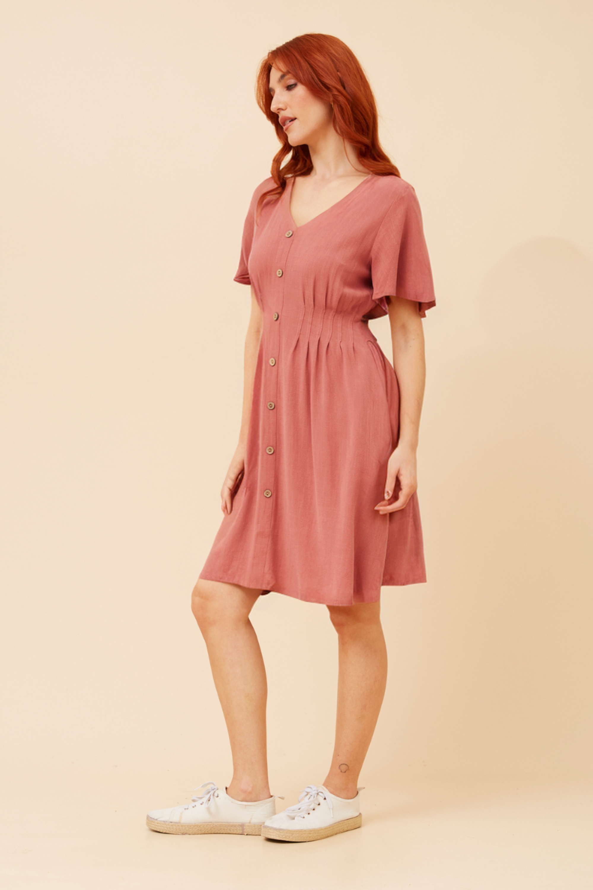 LAIKYN LINEN BLEND DRESS