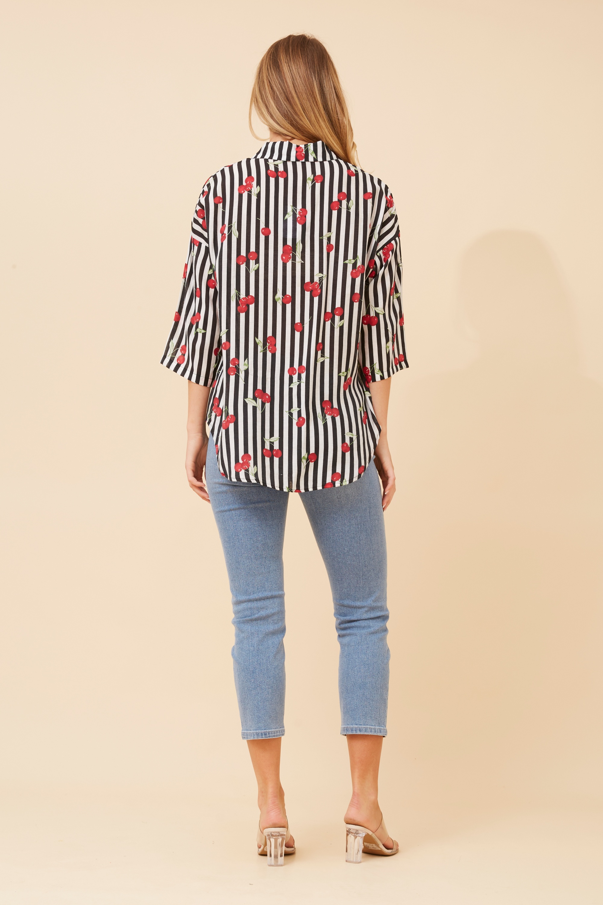 LAKEISHA CHERRY PRINT TOP