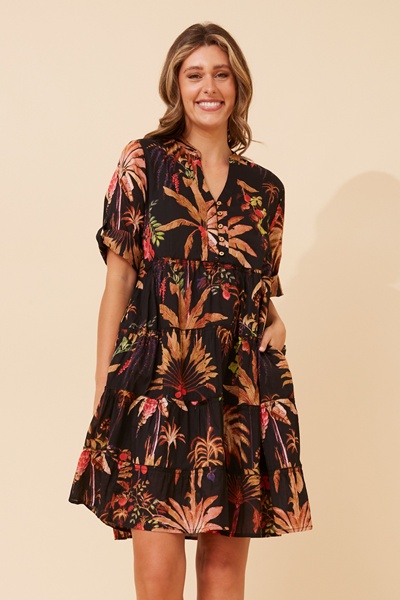 LAKSHMI LEAF PRINT DRESS