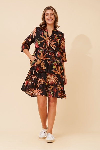 LAKSHMI LEAF PRINT DRESS