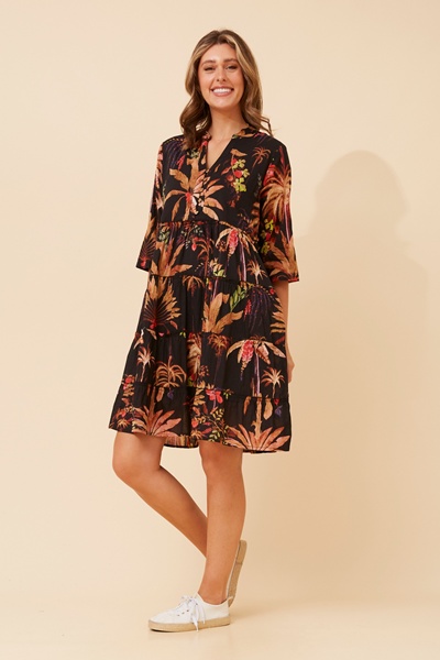 LAKSHMI LEAF PRINT DRESS