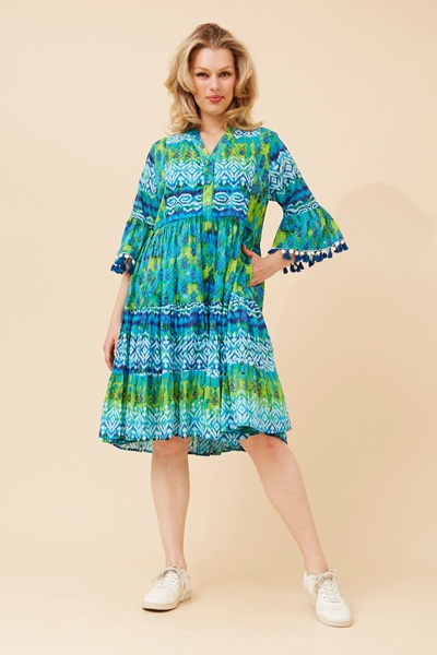 LALITA ABSTRACT PRINT DRESS