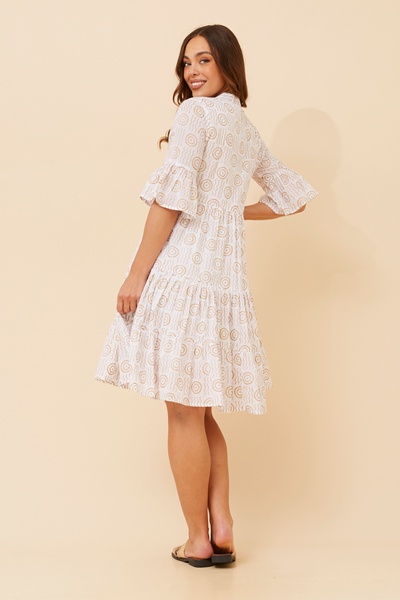 LALITA BEADWORK TIERED DRESS
