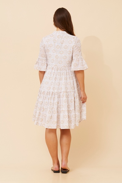 LALITA BEADWORK TIERED DRESS