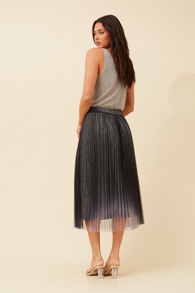LANDON GLITTER PLEATED SKIRT