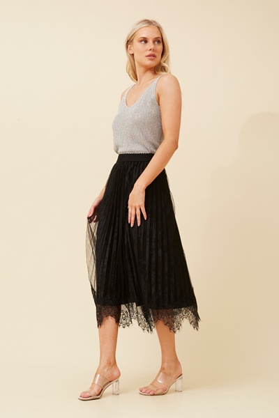 LANDON LACE MIDI SKIRT