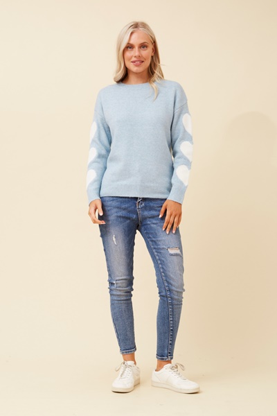 LATISHA WOOL BLEND KNIT PULLOVER