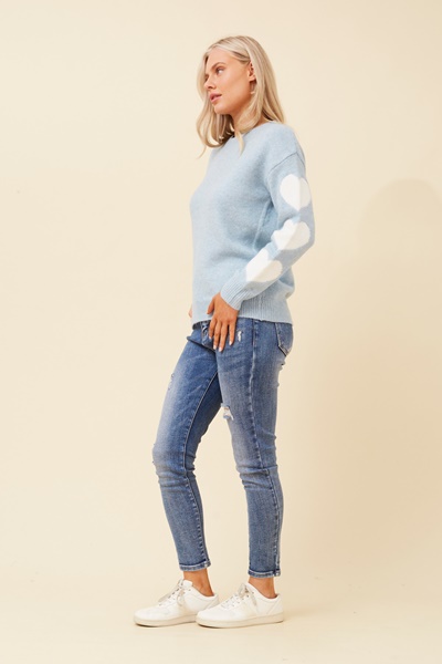 LATISHA WOOL BLEND KNIT PULLOVER