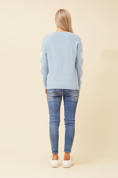 LATISHA WOOL BLEND KNIT PULLOVER