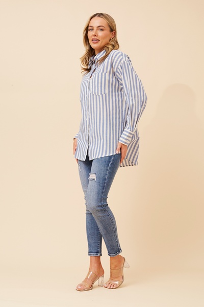 LAURETTA STRIPE PRINT SHIRT