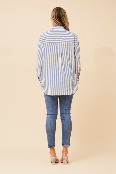 LAURETTA STRIPE PRINT SHIRT