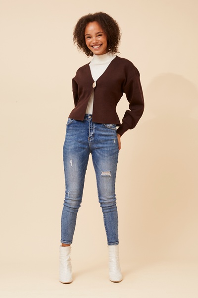 LAVITA SOLID KNIT CARDIGAN