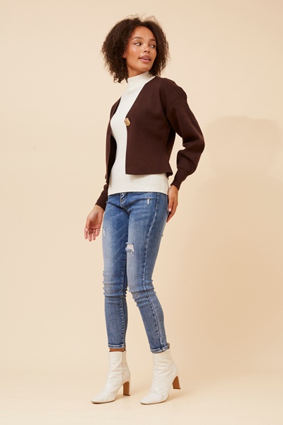 LAVITA SOLID KNIT CARDIGAN