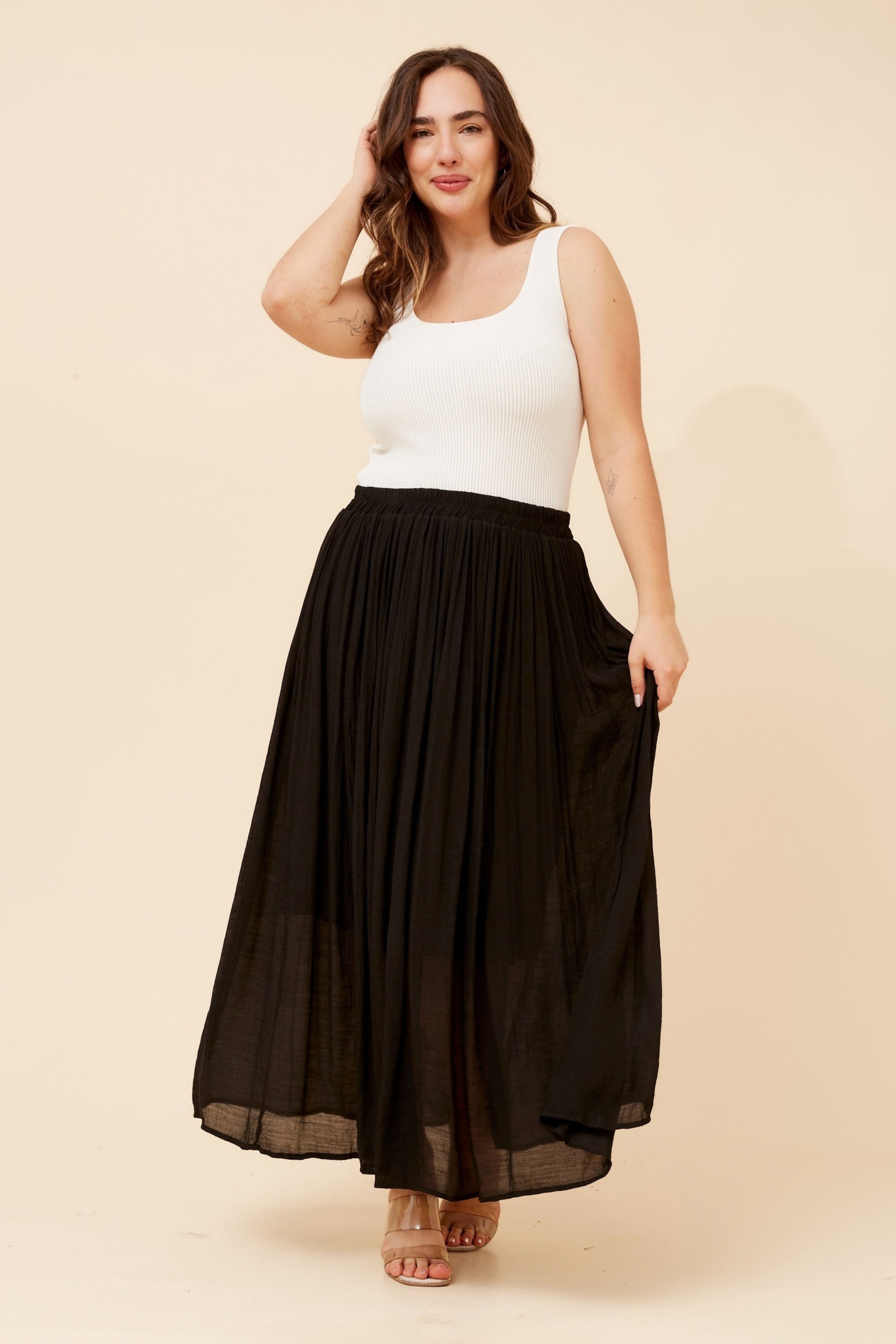 LAYTON SOLID MAXI SKIRT