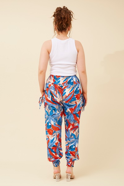 LEAF PRINT HAREM PANTS