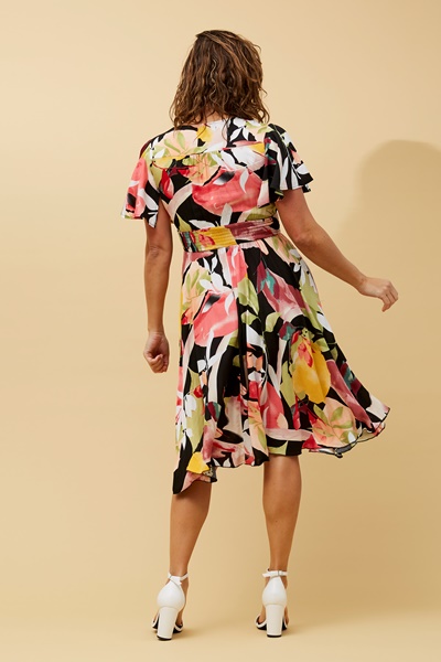 LEAF PRINT SHORT DRESS | FEMME Connection