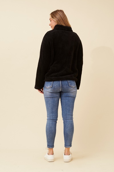 LEANNA FAUX FUR TEDDY JACKET