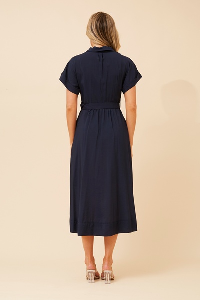 LEANZA SOLID SHIRT DRESS