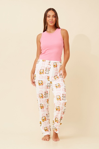 LEE CAT PRINT PLUSH PYJAMA PANTS