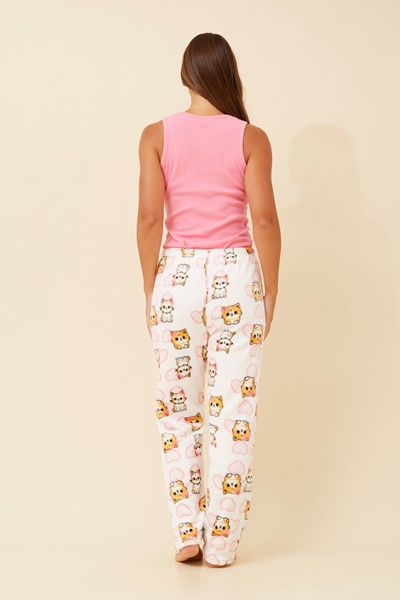 LEE CAT PRINT PLUSH PYJAMA PANTS