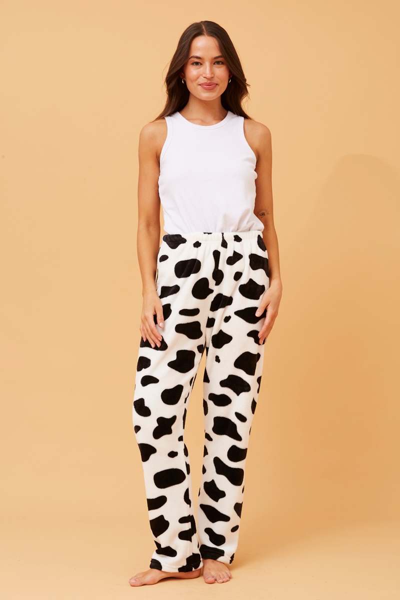 Plush Pyjama Pants - Dots