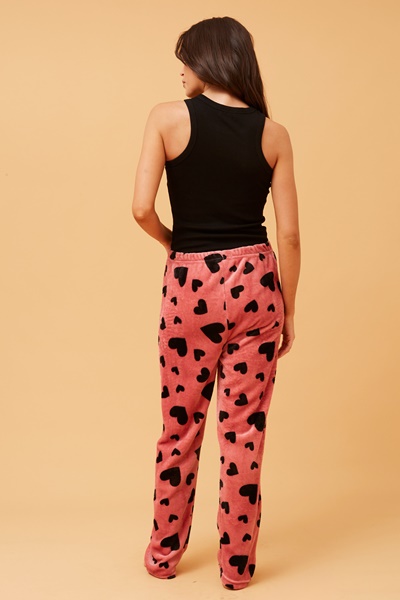 LEE HEART PLUSH PYJAMA PANTS