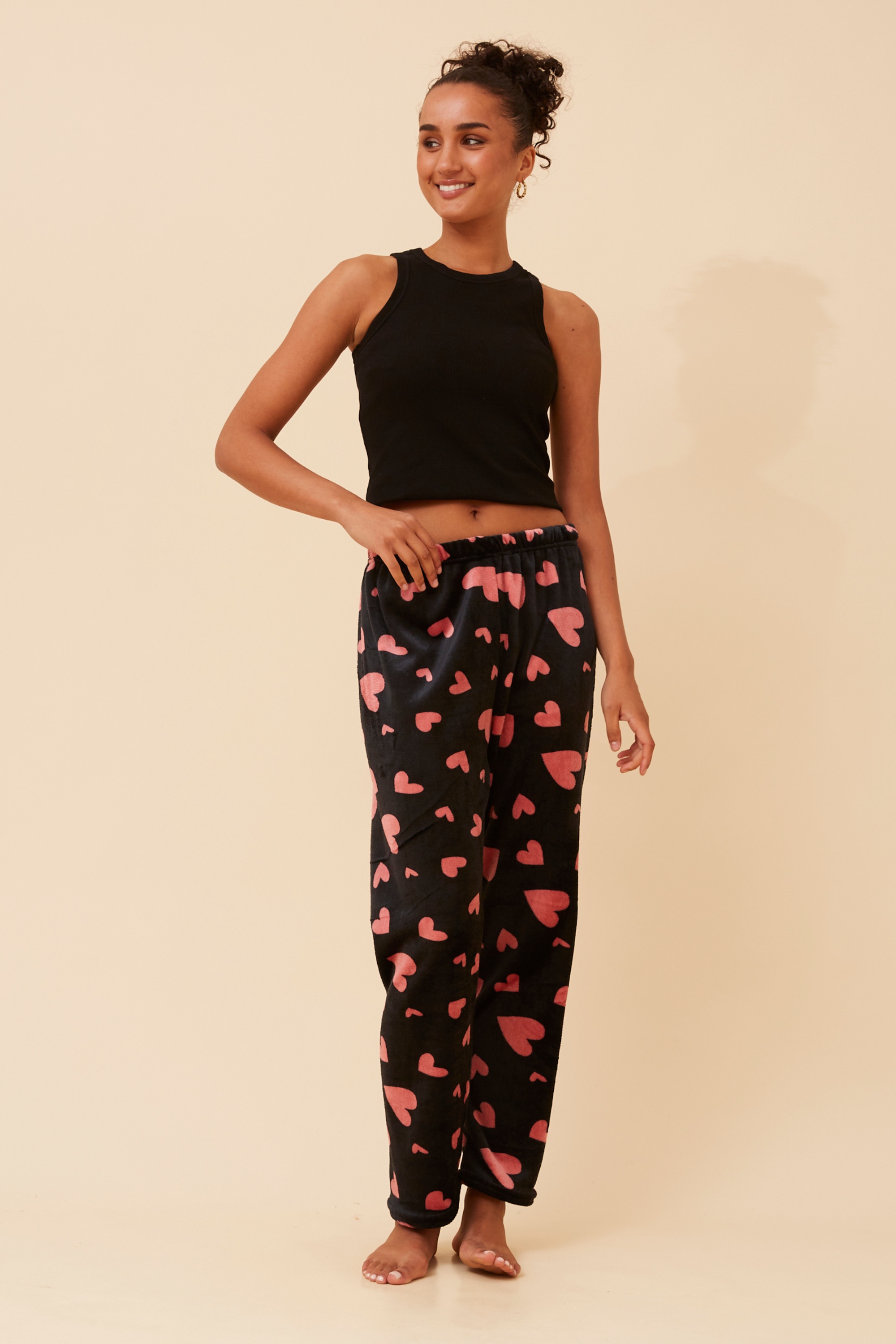 LEE HEART PRINT PYJAMA PANTS