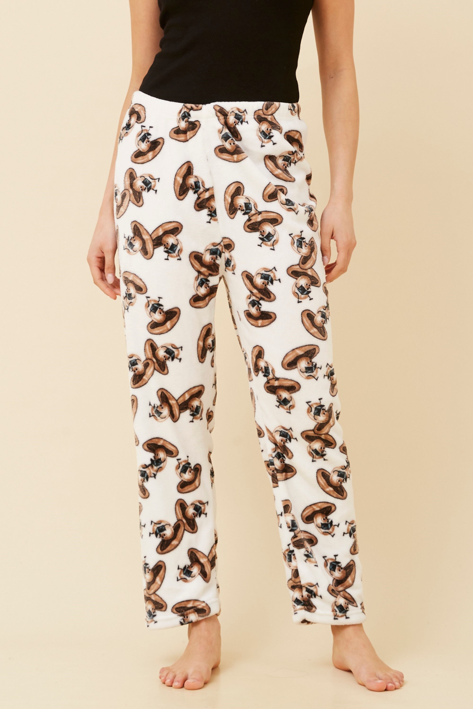 LEE MUSHROOM PRINT PLUSH PYJAMA PANTS