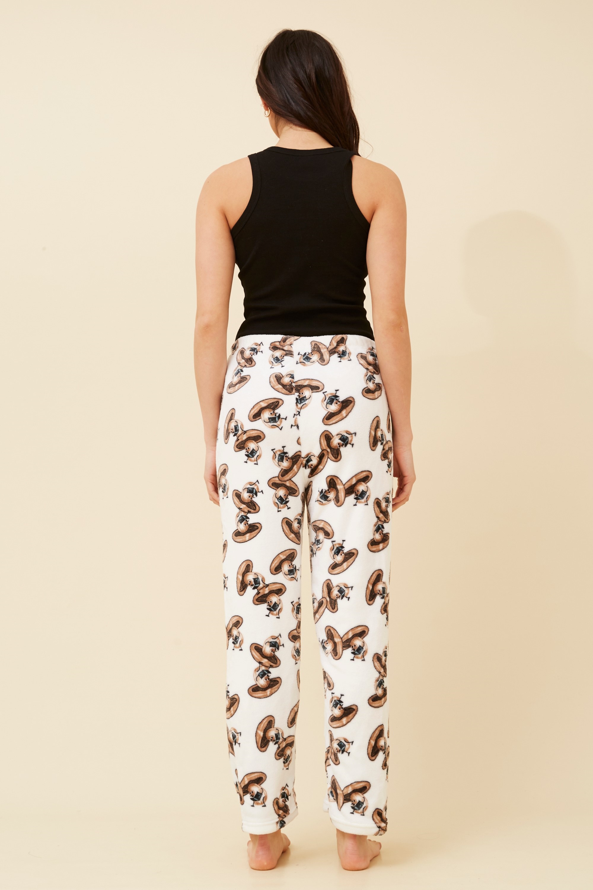 LEE MUSHROOM PRINT PLUSH PYJAMA PANTS