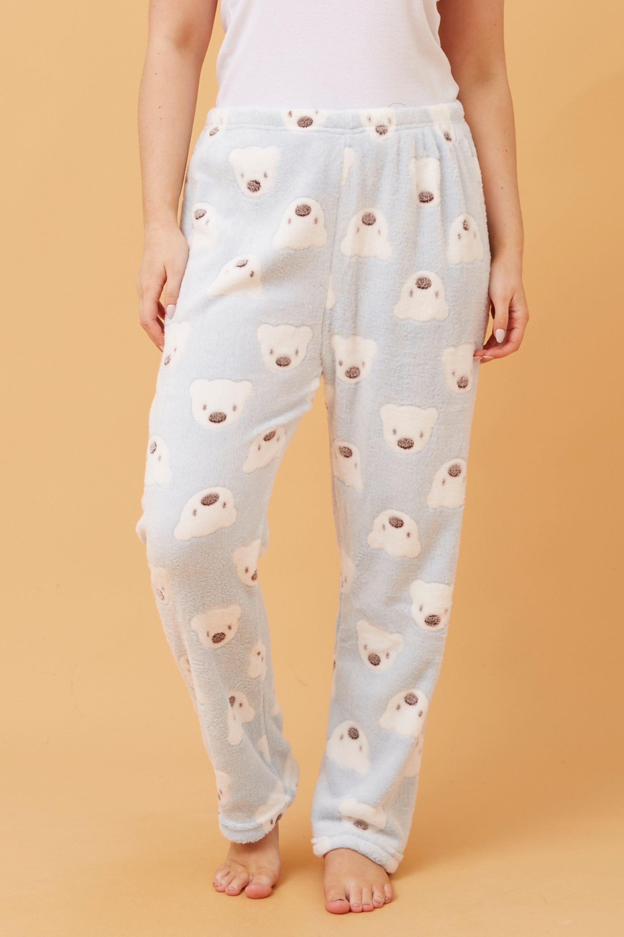 LEE TEDDY PRINT PLUSH PYJAMA PANTS