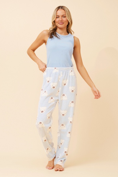 LEE TEDDY PRINT PLUSH PYJAMA PANTS