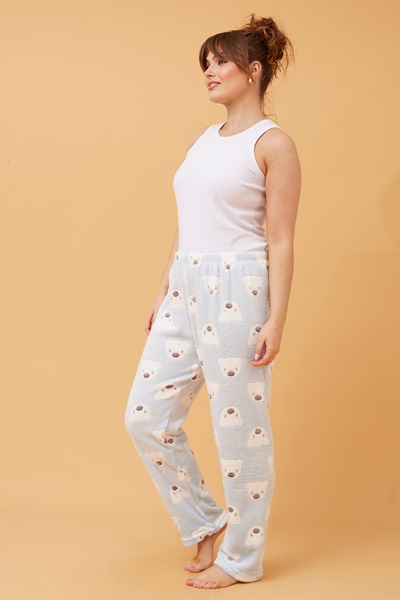 LEE TEDDY PRINT PLUSH PYJAMA PANTS