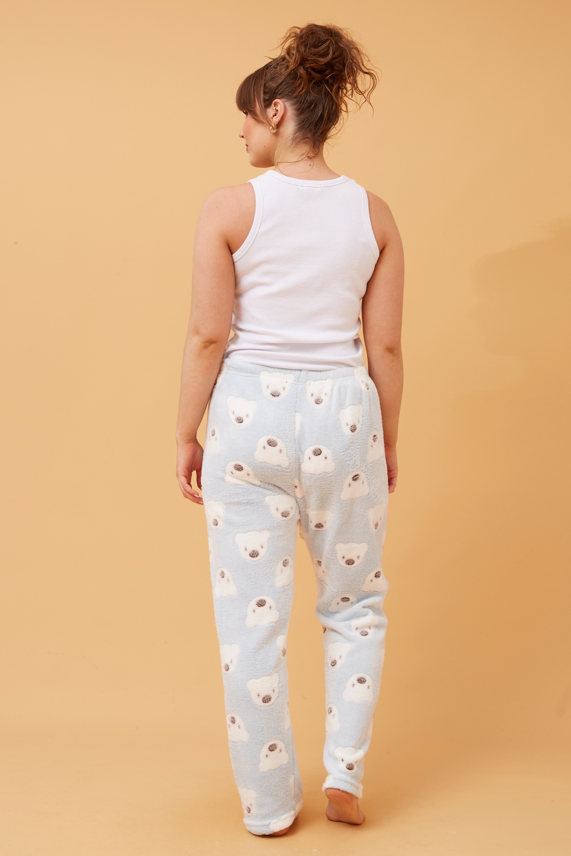 LEE TEDDY PRINT PLUSH PYJAMA PANTS