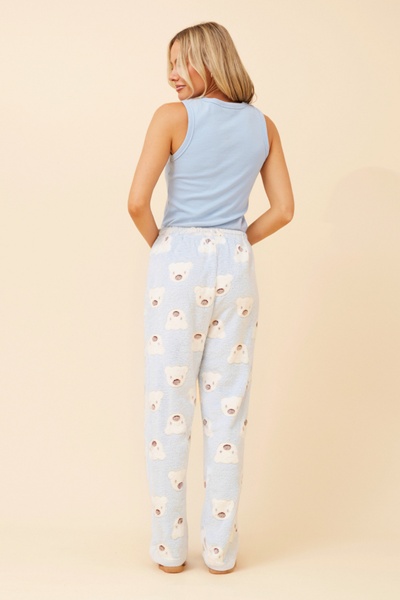 LEE TEDDY PRINT PLUSH PYJAMA PANTS