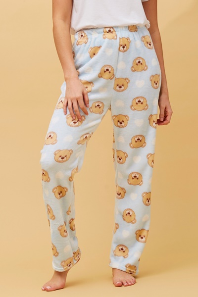 LEE TEDDY PRINT PLUSH PYJAMA PANTS