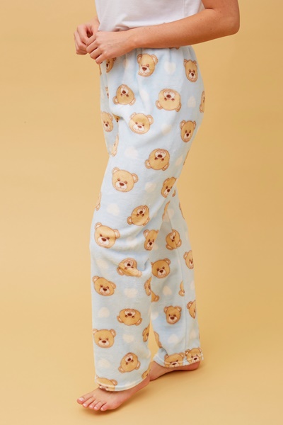 LEE TEDDY PRINT PLUSH PYJAMA PANTS