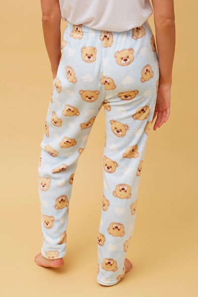 LEE TEDDY PRINT PLUSH PYJAMA PANTS