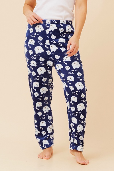 LEE TEDDY PRINT PLUSH PYJAMA PANTS