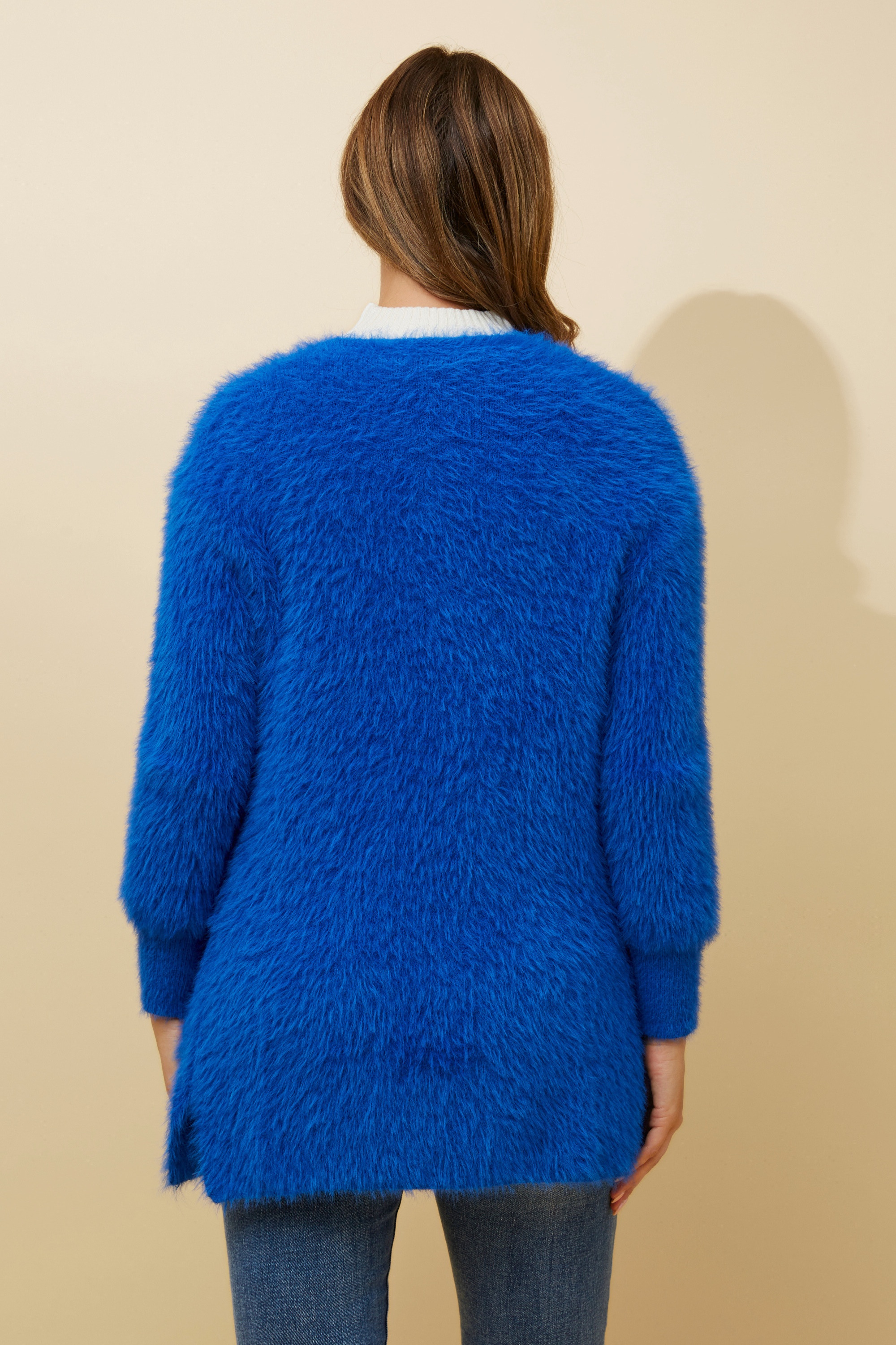 LEEZA EYELASH KNIT CARDIGAN
