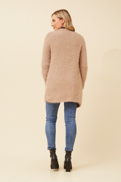LEEZA EYELASH KNIT CARDIGAN
