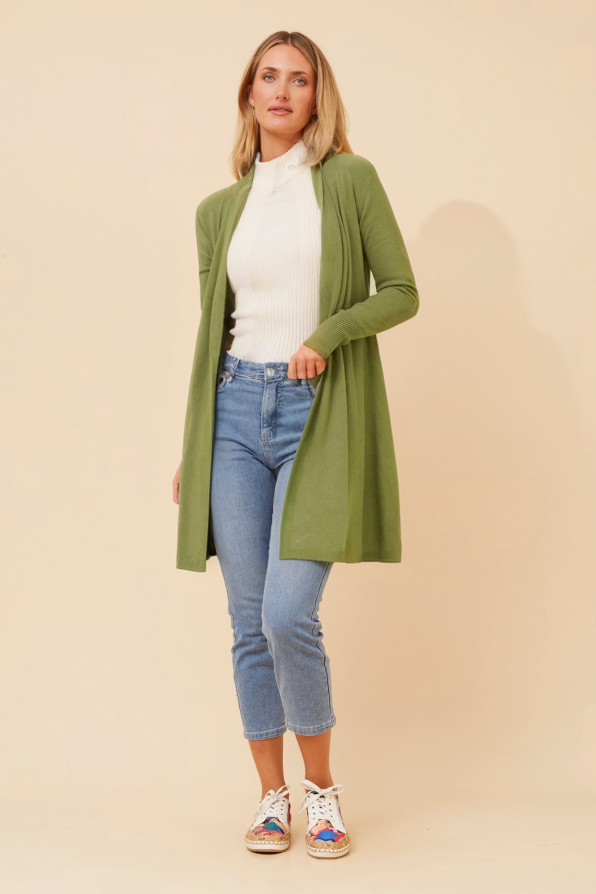 LENA SOLID KNIT CARDIGAN