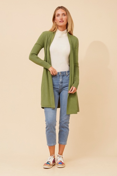 LENA SOLID KNIT CARDIGAN