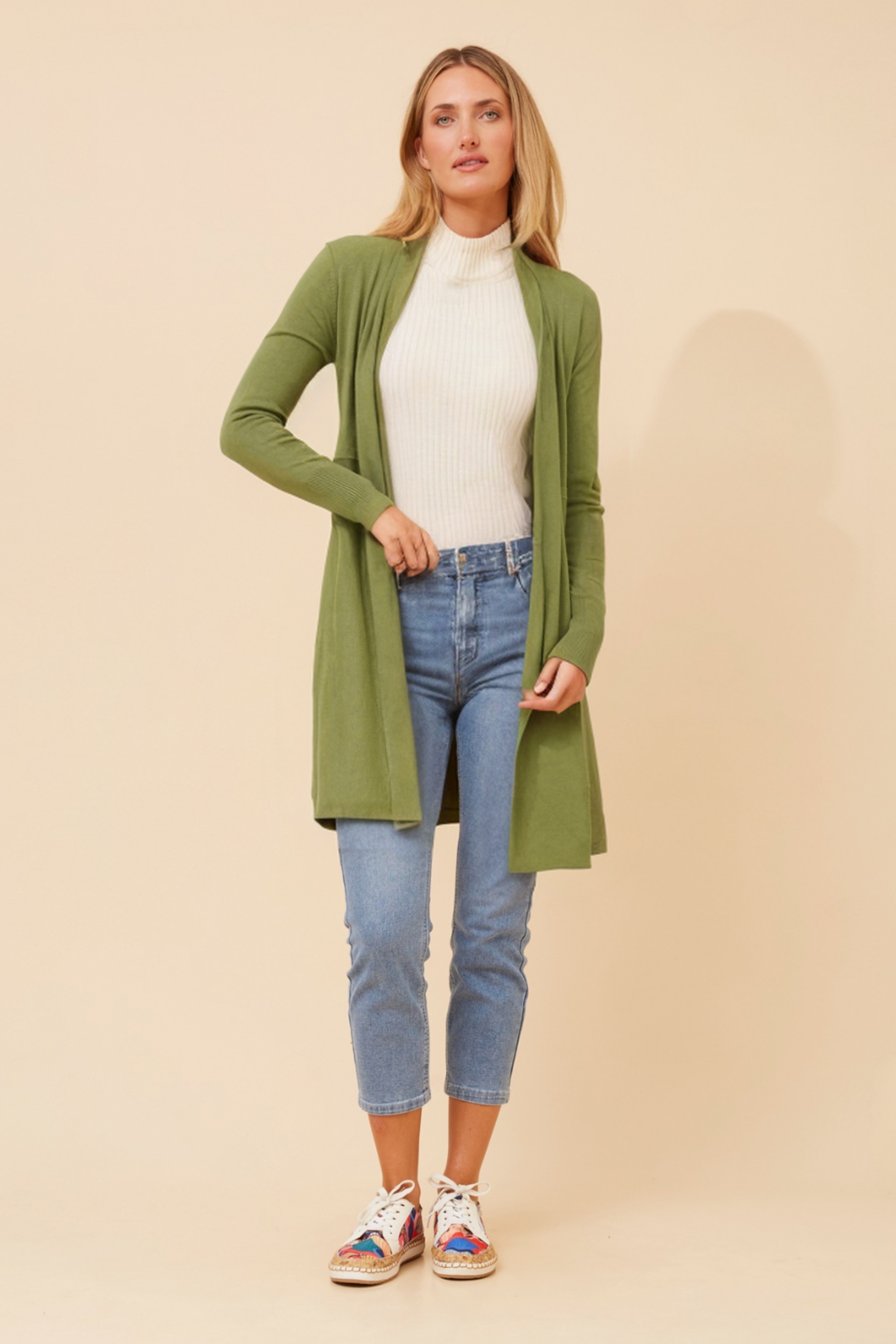LENA SOLID KNIT CARDIGAN