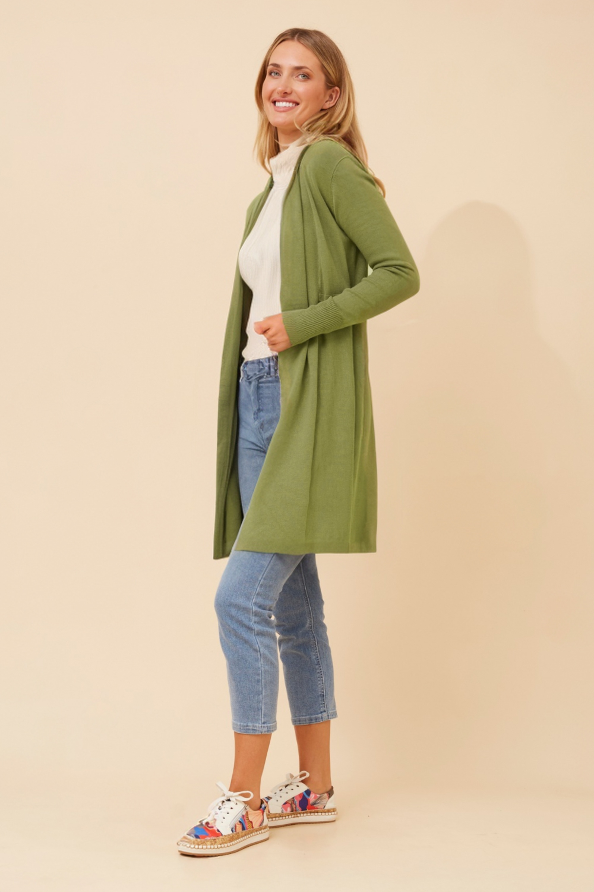LENA SOLID KNIT CARDIGAN