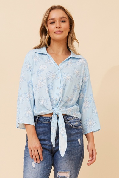 LEOLA TIE FRONT SHIRT