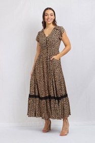 LEOPARD BOHO MAXI DRESS