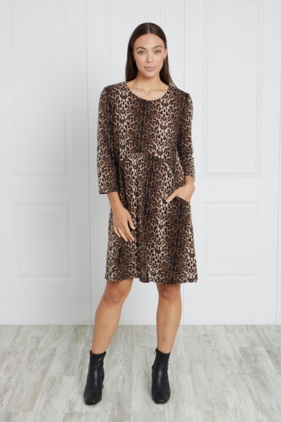 LEOPARD PRINT SHIFT DRESS